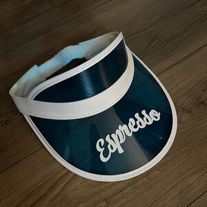 Sabrina Carpenter VIP Espresso Blue and white visor